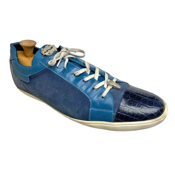 Belvedere‎ Toro Genuine Crocodile Calfskin Suede/Leather Handmade Sneakers main image 9